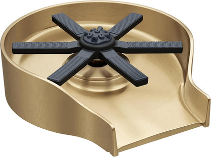 CleanMate Glass Rinser for Kitchen Sink in Spot-Free Brushed Brass Color Finish, KGR-500SFBB