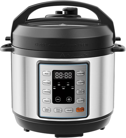 10-In-1 Electric Pressure Cooker, 3 Quart Multi Cooker for Rice, Stew and Steam, Small Programmable Stainless Steel