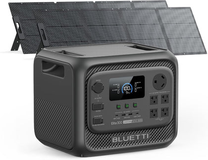 Solar Generator Elite 300 & 2x200W Solar Panel 3014.4Wh LFP Battery | w/ 2400W AC Outlets (4800W Surge), Smallest
