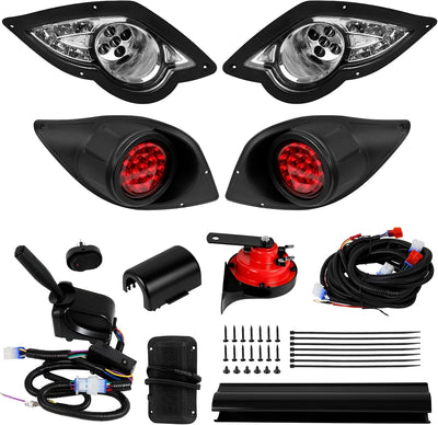 Golf Cart Light Kit for YAMAHA G29 Drive 2007-2025,12V Golf Cart Upgrade Headlights Taillights Kit for YAMAHA Led Light include Turn Signals Hazard Light Switch, TaillightsHorn, Headlights,Brake Pad