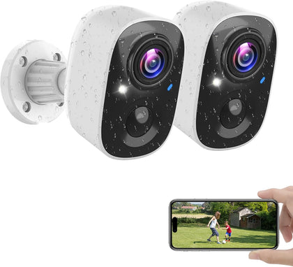 Vicohome Security Cameras Wireless Outdoor, 2K Battery Powered WiFi Cameras for Home Security with AI Motion