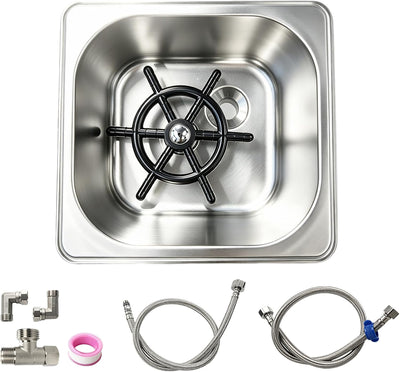 Pitcher Rinser & Glass Rinser for Kitchen Sink, 6.3" x 6.7" x 2.7"