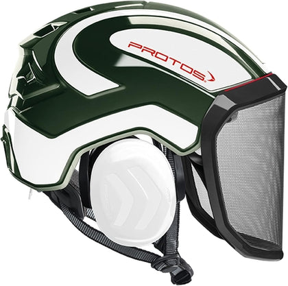 Protos Integral Arborist Helmet - Olive and White