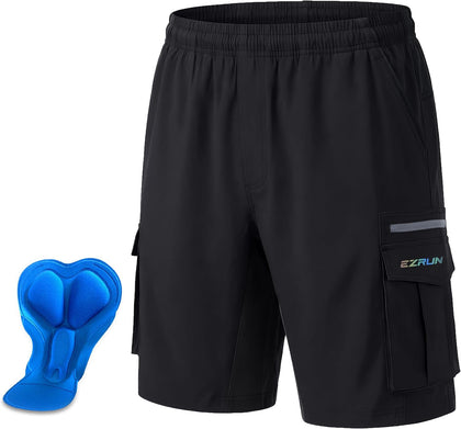 Men's Mountain Bike Shorts 3D Padded Bicycle Biking Shorts Quick Dry Lightweight MTB Cycling Shorts