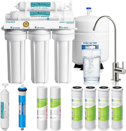 ROES-50X, 5-Stage Under Sink RO System, Extra Filters, 50 GPD