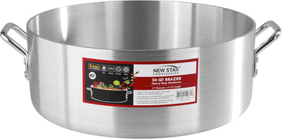 24 Qt Aluminum Brazier, 17-Inch Diameter, No Cover
