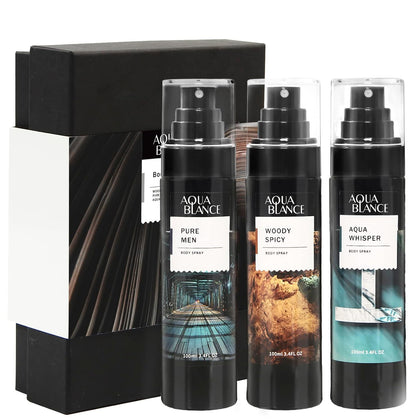 Body Spray for Men, Mens Fragrance Mist, Pack of 3, Each 3.4 Fl Oz