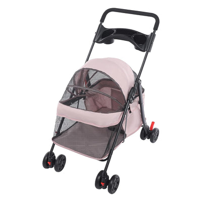 Pet Stroller for Small/Medium Dogs and Cats up to 40 lbs, Pale Pinkish Grey