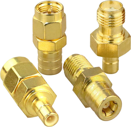 4PCS SMA to SMB Radio Antenna Coax Adapter, SMA Male/Female to SMB Male/Female Coax Connector for DAB Car Aerial
