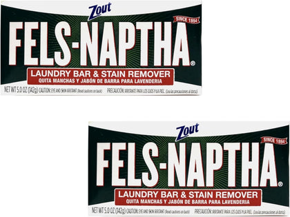 Laundry Soap Bar & Stain Remover - Pack of 2, 5.0 Oz per bar