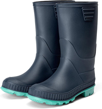 Kids Waterproof Outdoor Rain Boots | Lightweight,Non-Slip Outsole,Easy-On,Unisex Boys Girls,Outdoor Puddle Rainy Day