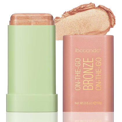 Highlighter Makeup Stick - Blush Highlighters Makeup Stick for Face & Body, Natural Silky Shimmer Highlight, Bendable