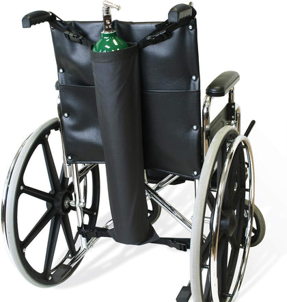 Oxygen Tank Holder for Wheelchair - D & E Cylinder Carrier Bag with Adjustable Straps - Heavy Duty, Waterproof, Easy