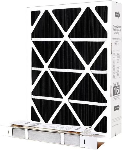 X6675 20x25x5 Air Filter 2 Pack, MERV 16 Expandable Carbon Efficient Furnace Filter Compatible with X6675 and