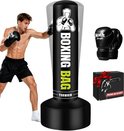 Heavy Freestanding Punching Bag for Adults, 70'' Standing Punching Bag