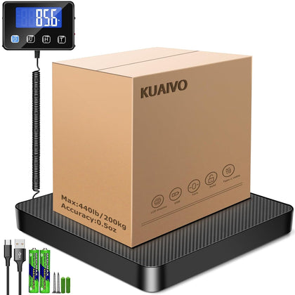 Shipping Scale, 440 lbs/0.35oz High Accurate Digital Postal Scale with Hold/Tare Function, Postage Scale for