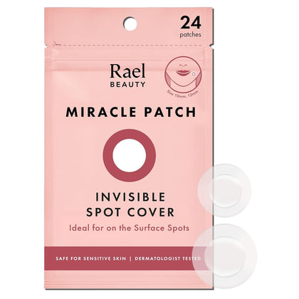 Miracle Invisible Spot Cover Hydrocolloid Acne Pimple Patches (24 Ct) | Ultra-Thin Patch for Face, Absorbs Fluid From