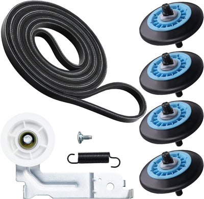 Upgraded Dryer Repair Kit Compatible with Samsung Roller DC97-16782C,Dryer Belt DC66-00805A, Idler Pulley DC96-00882C, Replacement for DV56H9000EP,DV56H9000EW,DV56H9000GP,DV56H9000GW,DV56H9100EG