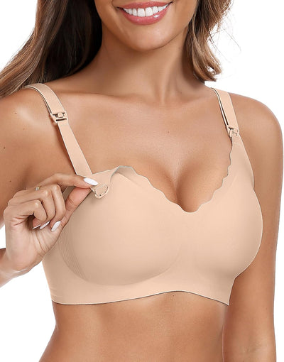 Seamless Nursing Bras for Breastfeeding Jelly Support
