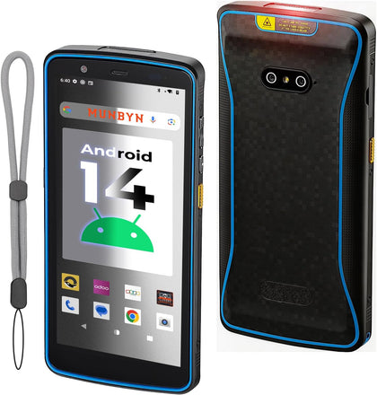 Android Barcode Scanner with Large Screen 5.7-inch PDA Android 14, 2D 1D QR Barcode Scanner, Inventory Handheld