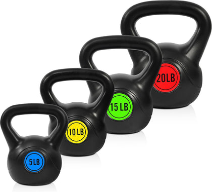Kettlebell Sets Wide Grip 4-Piece Kettlebells Exercise Fitness Weight Set