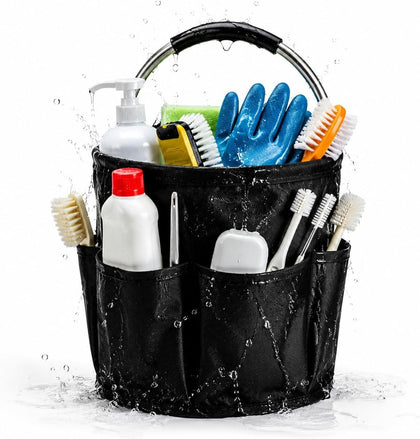 Cleaning Caddy with Handle 17L Cleaning Supplies Organizer Foldable Storage Basket Portable Cleaning Supply Caddy