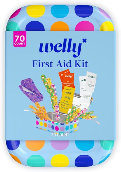 First Aid Kit - Bravery Badges in Flexible Fabric and Waterproof, Singe Use Ointments Triple Antibiotic, Cleansing