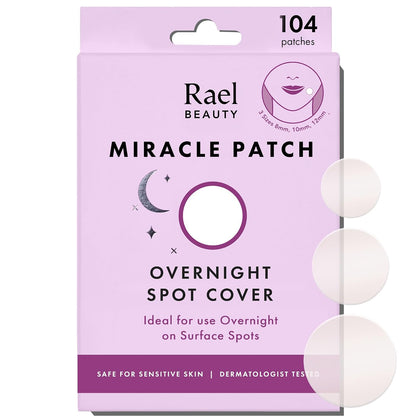 Miracle Overnight Spot Cover Hydrocolloid Acne Pimple Patches (104 Ct) | Thicker & Extra Adhesion, Ultra-Thin Patch