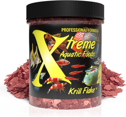 Xtreme Krill Flakes - High Protein Tropical and Freshwater Fish Food (1oz)