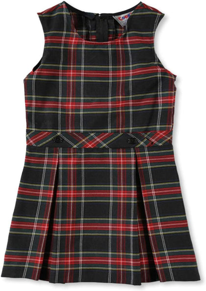 Cookie's Little Girls' Bib Front Jumper with Kick Pleats (Sizes 2-6X)