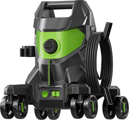 Pressure Washer, KVAOK Power Washers Foam Cannon & 4-Wheel Compact Cleaner | 5000PSI, 3.0GPM High Pressure Washers
