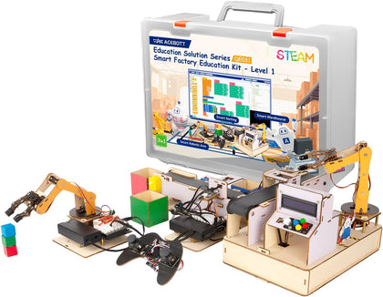 3-in-1 ESP32 IoT Control Smart Factory Starter Kit, Electronics Programming Kit Compatible with Arduino Scratch
