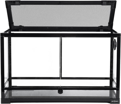 Tempered Glass Reptile Terrarium 30 Gallon, Wide Reptiles Tank 30" x 12"x 18" for Reptile Pets Bearded Dragon Gecko