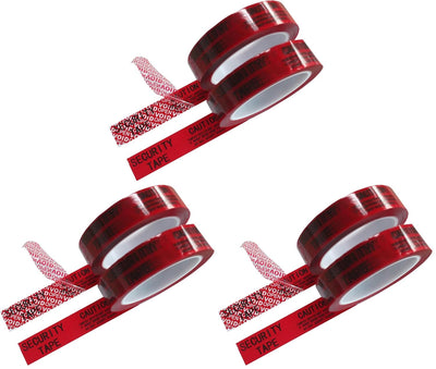 2 Rolls 1” x 55 Yards 100% Total Transfer Tamper Proof Security Seal Tapes (Pack of 3)