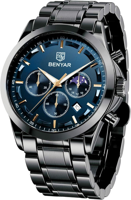 Mens Watches Analog Quartz Chronograph Waterproof Wrist Watches for Men Fashion Business Work Casual Sport Designer