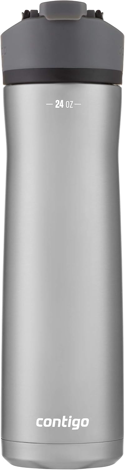 Cortland Chill 2.0 Vacuum-Insulated Stainless Steel Water Bottle, Spill-Proof Sip Technology, Interchangeable Lid