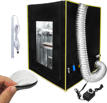 3D Printer Enclosure with 3-Layers Filter Adjustable Speed Ventilation Fan Fireproof Constant Temperature Dustproof