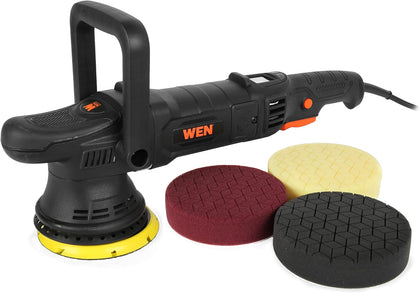 Dual Action Polisher, 5-Inch Professional Grade, 8-Amp with Paddle Switch, 15mm Throw and LED Display (AA6158)
