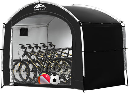 Outdoor Waterproof Bike Storage Tent Shed for 2/3/4/6/8 Bikes | Bicycle Covers Shelter with Window, Oversized Outside