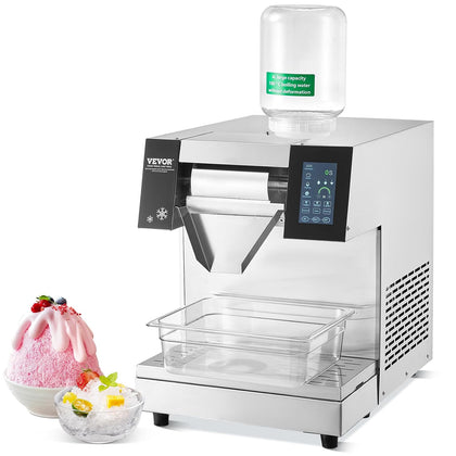 Commercial Snowflake Ice Machine, 573LBS/24H Snowflake Ice Maker, Stainless Steel Ice Shaver Machine, Electric Snow