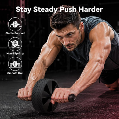 Ab Roller Wheel - Ab Workout Equipment for Abdominal & Core Strength Training, Home Gym Fitness Equipment for Men Women