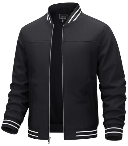 Mens Lightweight Coat Bomber Jacket Casual Spring Fall Outdoor