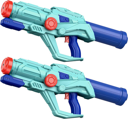 2-Pack Water Guns for Kids and Adults, Super Squirt Gun Water Soaker Blaster - Large Size - 32ft Shooting Range