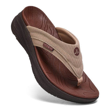 Women's Orthotic Platform Flip Flop with Arch Support Ladies Comfortable Recovery Walking Thong Sandals Slip On