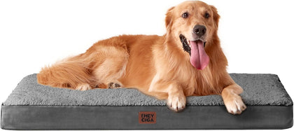 Orthopedic XL Dog Beds for Extra Large Dogs with Removable Washable Cover for Crate, Grey, 41x27