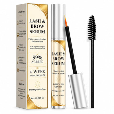 Lash Serum for Eyelash Growth, Prostaglandin-Free, 6ml Include Brow Spoolie