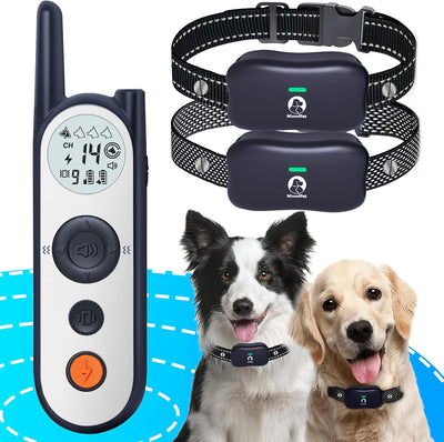 Wireless Dog Fence for 2 Dogs - 25FT to 3500FT Electric Fence,185 Days Standby Time Training Collar,Pet Containment