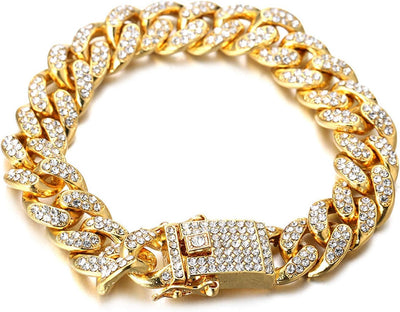Gold Chain for Men - The Royal - Iced Out 14/20MM Gold/Platinum White/Rose Gold/Rhodium Black Cuban Link Chain