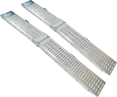 73'' x 9''Loading Ramp Set Pack of 2 Folding Ramp Folding Galvanized Steel 880 lbs Max Folding Ramp for