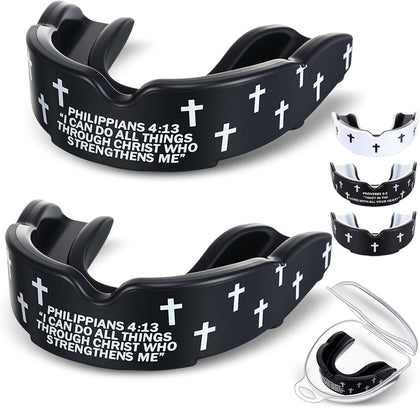 2 Pcs Christian Mouth/Teeth Guards | Sport Game Guard Religious Mouthguard: Soccer, Football, Basketball, Baseball
